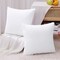 Decorative Throw Pillow Covers 18x18 Set of 2, Soft Plush Flannel Double-Sided Fluffy Couch Pillow Covers for Sofa Living Room Home Decor, White